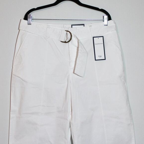 Charter Club Wide Leg White Crop Pant Size 12 NWT - Picture 2 of 4